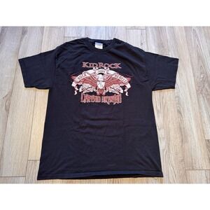 Kid Rock Lynyrd Skynyrd Rock Rebels‎ 2009 Tour Shirt Mens L Black Port & Company